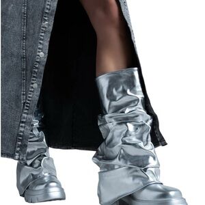 AZALEA WANG MATE-SILVER MID CALF BOOT IN SILVER